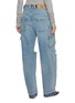 Back View - Click To Enlarge - DARKPARK - Audrey Barrel Leg Light Wash Carpenter Jeans