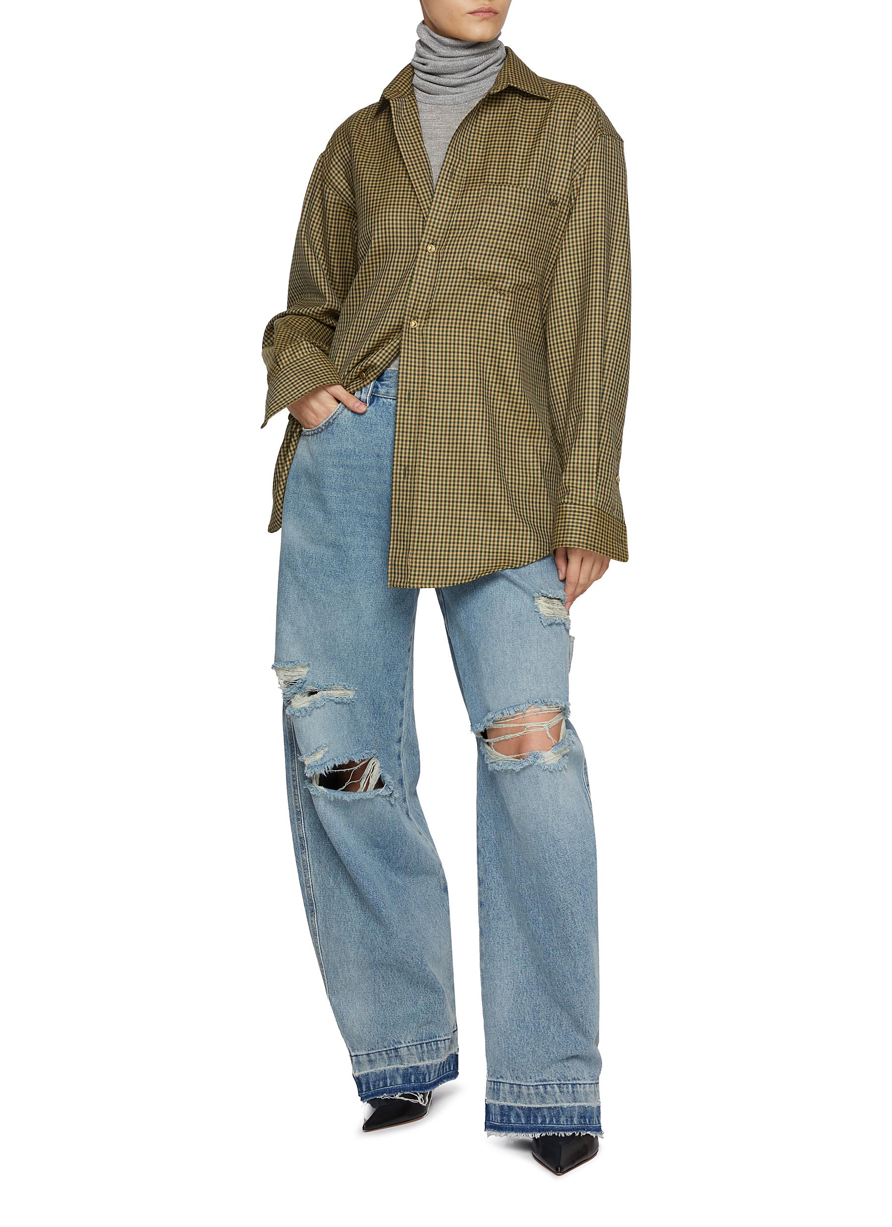Audrey Barrel Leg Light Wash Carpenter Jeans - Thumbnail 2