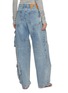 Back View - Click To Enlarge - DARKPARK - Rosalind Light Wash Cargo Jeans