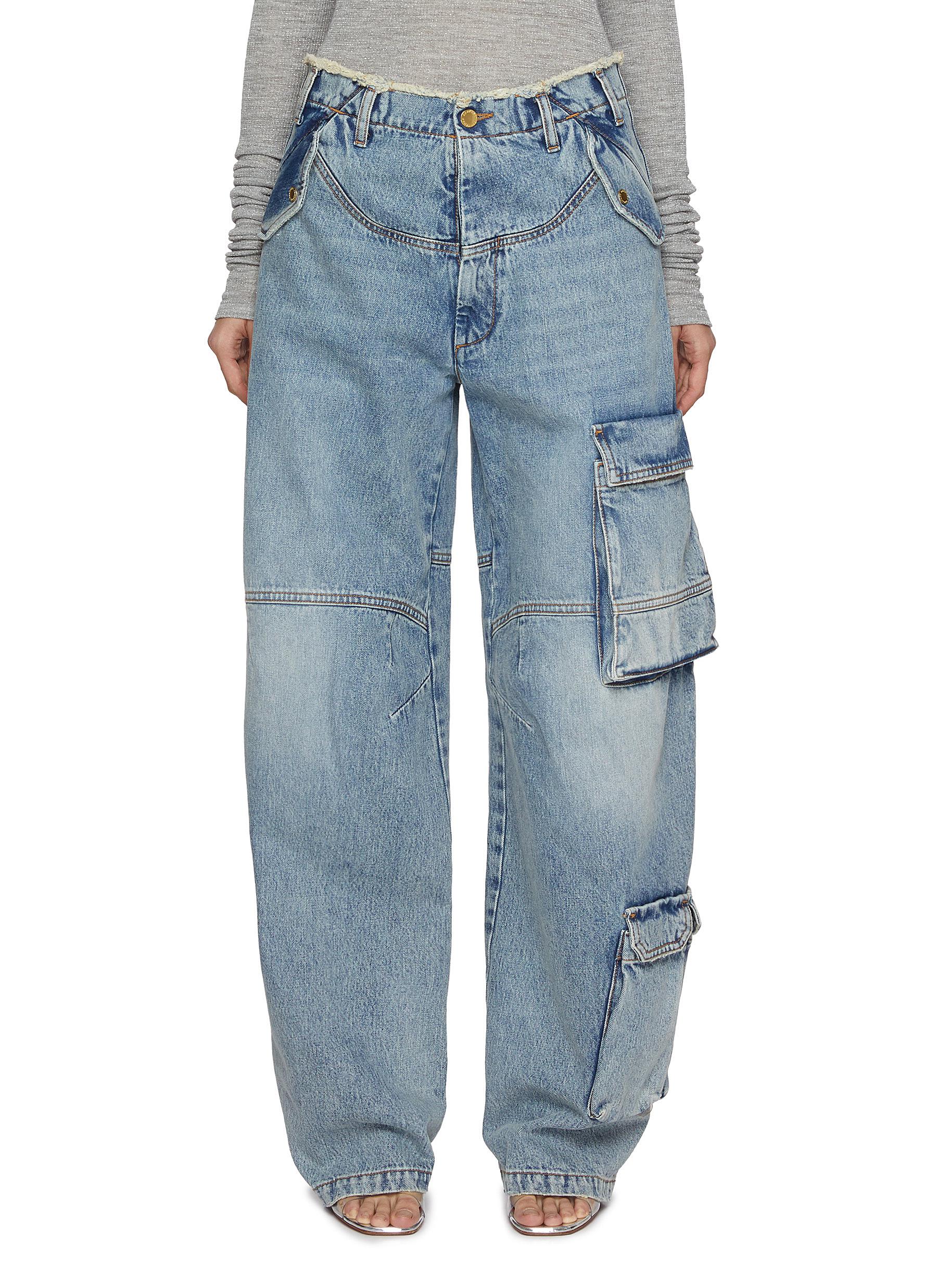 DARKPARK | Rosalind Light Wash Cargo Jeans | Women | Lane