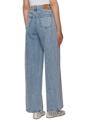 Back View - Click To Enlarge - TOTEME - Wide Leg Light Wash Jeans