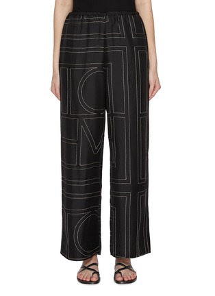 Main View - Click To Enlarge - TOTEME - Monogram Silk Pyjama Pants