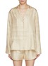 Main View - Click To Enlarge - TOTEME - Monogram Silk Pyjama Top