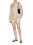 Figure View - Click To Enlarge - TOTEME - Monogram Silk Pyjama Shorts