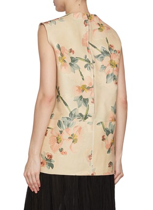 Back View - Click To Enlarge - TOTEME - Double Faced Floral Leather Top