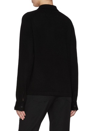 Back View - Click To Enlarge - TOTEME - Reglan-Sleeved Cashmere Shirt