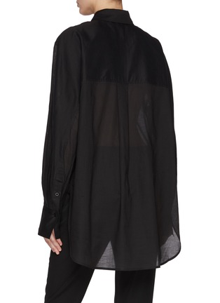 Back View - Click To Enlarge - TOTEME - Kimono Sleeve Sheer Shirt