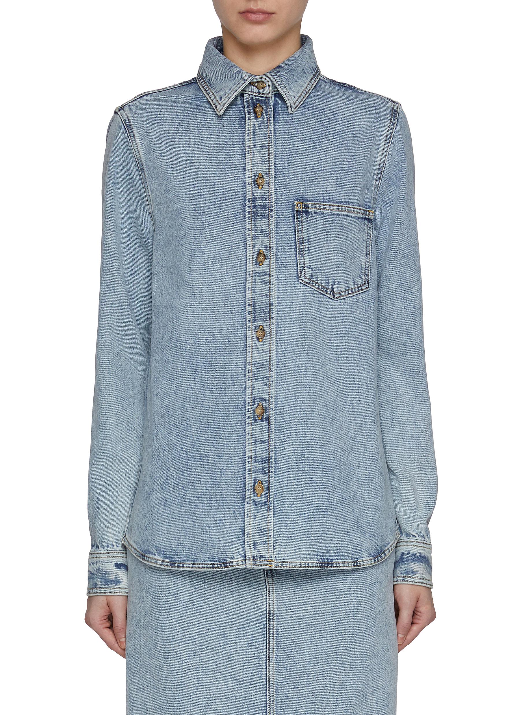 TOTEME Petite Acid Washed Denim Shirt Women Lane Crawford