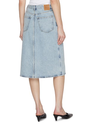 Back View - Click To Enlarge - TOTEME - Organic Cotton Midi Denim Skirt