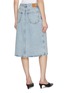 Back View - Click To Enlarge - TOTEME - Organic Cotton Midi Denim Skirt