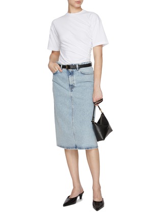 Figure View - Click To Enlarge - TOTEME - Organic Cotton Midi Denim Skirt