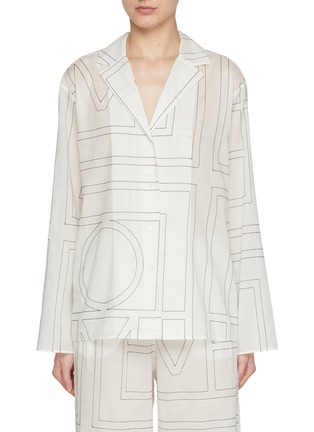 Main View - Click To Enlarge - TOTEME - Monogram Pyjama Shirt