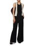 Figure View - Click To Enlarge - TOTEME - Zip Front Wide Leg Cotton Trousers