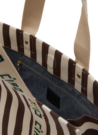 Detail View - Click To Enlarge - CLARE V. - Noemie Striped Canvas Tote Bag