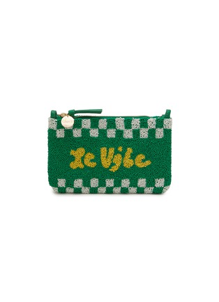 Main View - Click To Enlarge - CLARE V. - Beaded Le Vibe Wallet Clutch