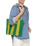 Figure View - Click To Enlarge - CLARE V. - Striped Sandy Tote Bag