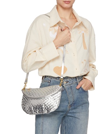 Front View - Click To Enlarge - CLARE V. - Petit Moyen Leather Messenger Shoulder Bag