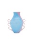 Main View - Click To Enlarge - VAISSELLE - Squiggly Handle Vase — Blue/ Lilac