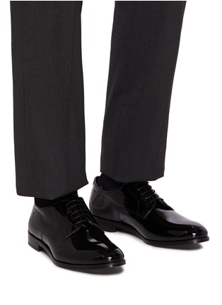 Figure View - Click To Enlarge - DOUCAL'S - Patent Leather Derby Shoes