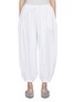 Front View - Click To Enlarge - ALAÏA - Drawstring Waist Cotton Balloon Pants