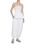 Figure View - Click To Enlarge - ALAÏA - Drawstring Waist Cotton Balloon Pants