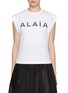 Main View - Click To Enlarge - ALAÏA - Capsleeve Logo Print Cotton T-shirt