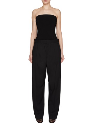 Front View - Click To Enlarge - ALAÏA - Strapless Tuxedo Jumpsuit