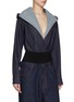 Front View - Click To Enlarge - ALAÏA - Open Front Denim Bodysuit