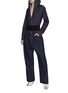 Figure View - Click To Enlarge - ALAÏA - Open Front Denim Bodysuit