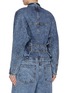 Back View - Click To Enlarge - ALAÏA - Acid Wash Denim Moto Jacket