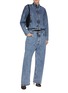 Figure View - Click To Enlarge - ALAÏA - Acid Wash Denim Moto Jacket