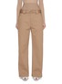 Front View - Click To Enlarge - ALAÏA - Tailored Knit Waistband Cotton Blend Cargo Trousers