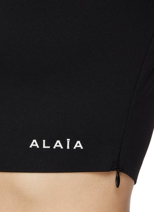  - ALAÏA - Fitted Logo Sports Top