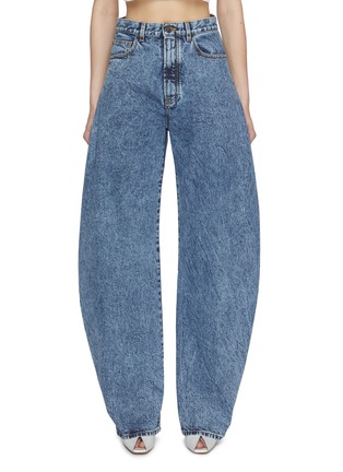 Front View - Click To Enlarge - ALAÏA - Acid Wash Denim Jeans