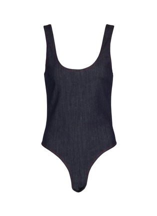 Main View - Click To Enlarge - ALAÏA - Sleeveless Denim Bodysuit