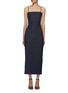 Main View - Click To Enlarge - ALAÏA - Straight Neckline  Denim Dress