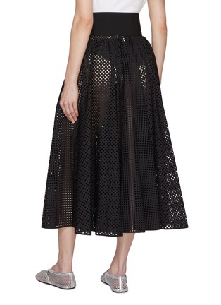 Back View - Click To Enlarge - ALAÏA - Elastic Waist Belted Flared Skirt