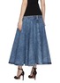 Back View - Click To Enlarge - ALAÏA - Elasticated Waistband Denim Skirt