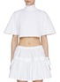 Front View - Click To Enlarge - ALAÏA - High Neck Cropped T-Shirt