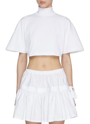 Main View - Click To Enlarge - ALAÏA - High Neck Cropped T-Shirt