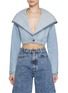 Front View - Click To Enlarge - ALAÏA - Cropped Denim Jacket