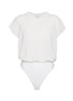 Main View - Click To Enlarge - ALAÏA - Cap Sleeve Cotton Blend T-shirt Bodysuit