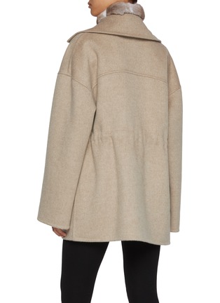 Back View - Click To Enlarge - FABIO GAVAZZI - Chinchilla Fur Bib Cashmere Jacket