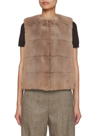 Main View - Click To Enlarge - FABIO GAVAZZI - Reversible Mink Fur Puffer Vest