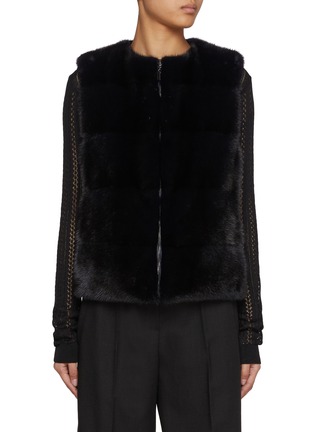 Main View - Click To Enlarge - FABIO GAVAZZI - Reversible Mink Fur Puffer Vest