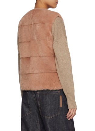 Back View - Click To Enlarge - FABIO GAVAZZI - Reversible Mink Fur Puffer Vest