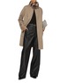 Figure View - Click To Enlarge - FABIO GAVAZZI - Chinchilla Fur Collar Wool Cashmere Coat