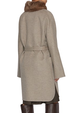 Back View - Click To Enlarge - FABIO GAVAZZI - Reversible Sable Collar Wool Coat