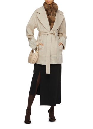 Figure View - Click To Enlarge - FABIO GAVAZZI - Mink Fur Trim Cashmere Coat