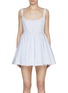Front View - Click To Enlarge - ALAÏA - Flared Poplin Skater Dress